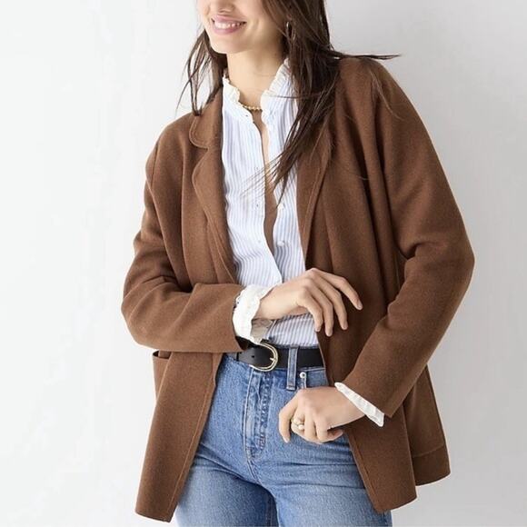 J. Crew Sweaters - J Crew Eloise Sweater Blazer Brown Size Small